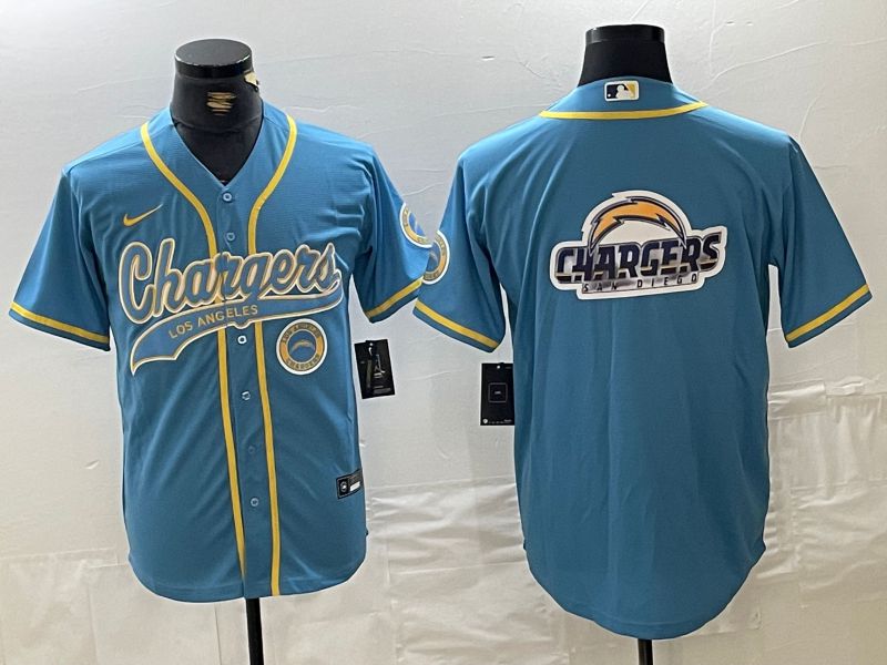 Men Los Angeles Chargers Blank Light blue Joint Name 2024 Nike Limited NFL Jersey style 4->los angeles chargers->NFL Jersey